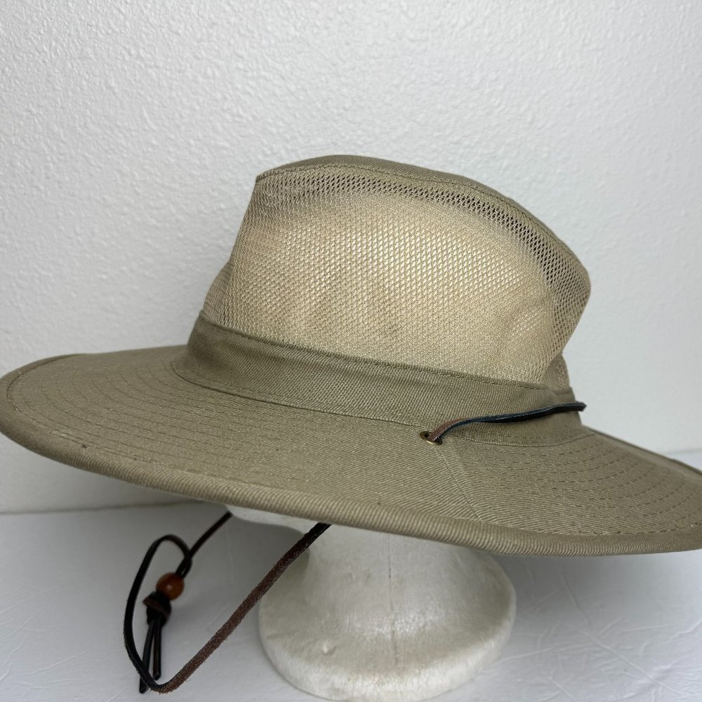 NWOT Dorfman Pacific Safari Diamond Crown Mesh Sidewall Wide Brim Size XXL